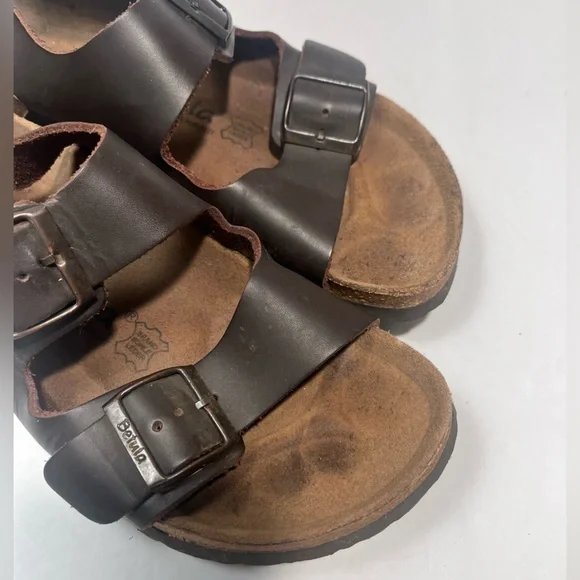 BIRKENSTOCK Betula Sandals Leather L 11 / M 9.5 Brown Slingback EUC BIRKENSTOCK Betula Sandals Leather L 11 / M 9.5 Brown  main image 2